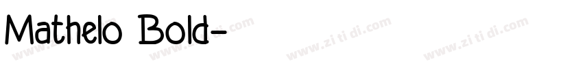 Mathelo Bold字体转换